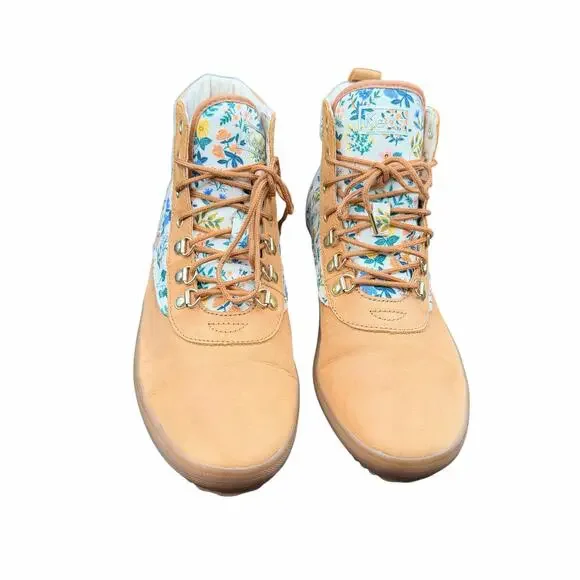 Keds x Rifle Paper Co Scout Wildflower Leather Boots 10 W wide width - Picture 5 of 13